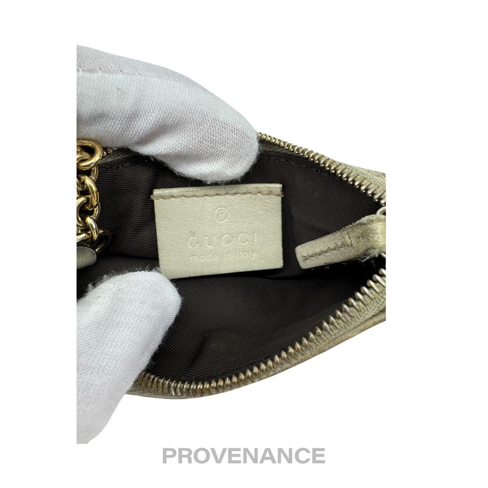 🔴 Gucci Key Pouch Cles - Ivory Chalk GG Guccissima Leather - Picture 7 of 8